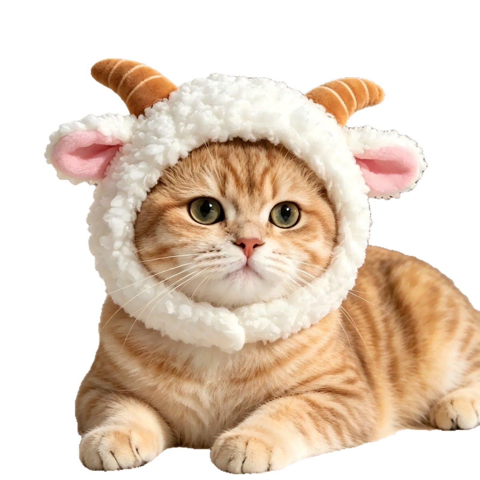 Pet Cat Dog Hat AMOOR Sheep Design M Size Lamb Hat view 5