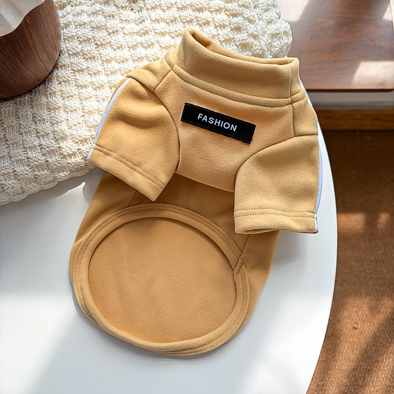 Cat Clothing Warm De Rong Base Layer Warm Yellow Solid Base Layer (with Pull