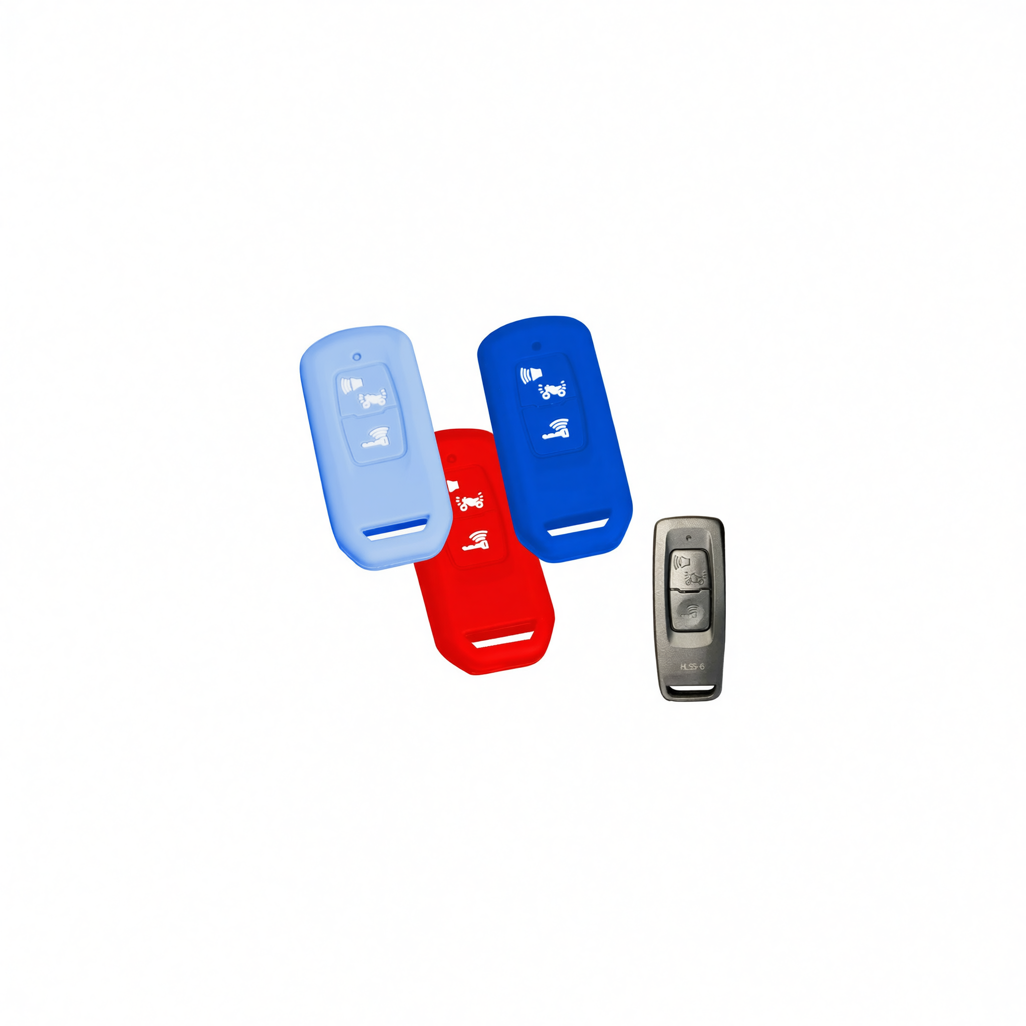 Color My Life Silicone Key Bag for Honda PCX160. Red with white label view 3