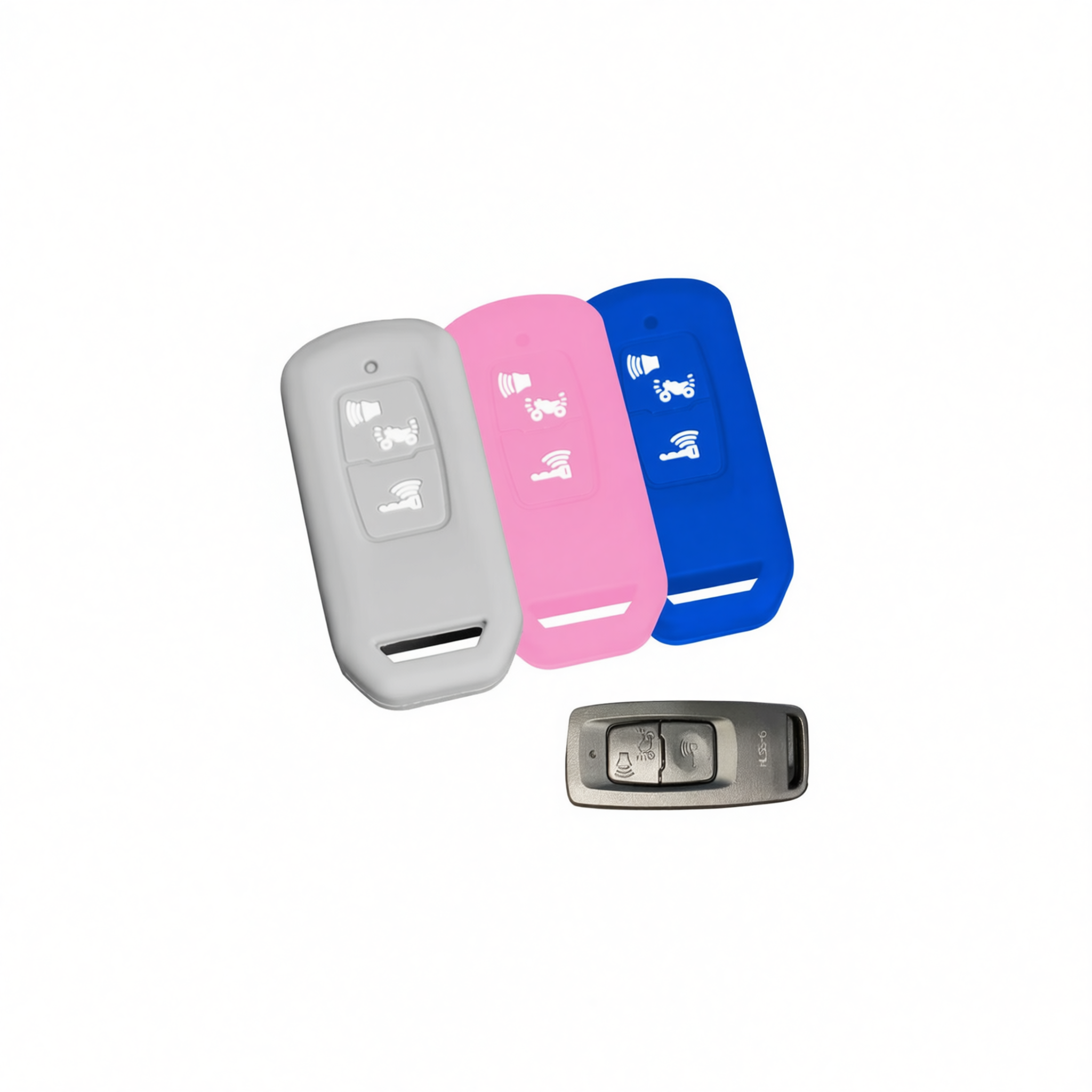 Color My Life Silicone Key Bag for Honda PCX160. Pink white label view 6