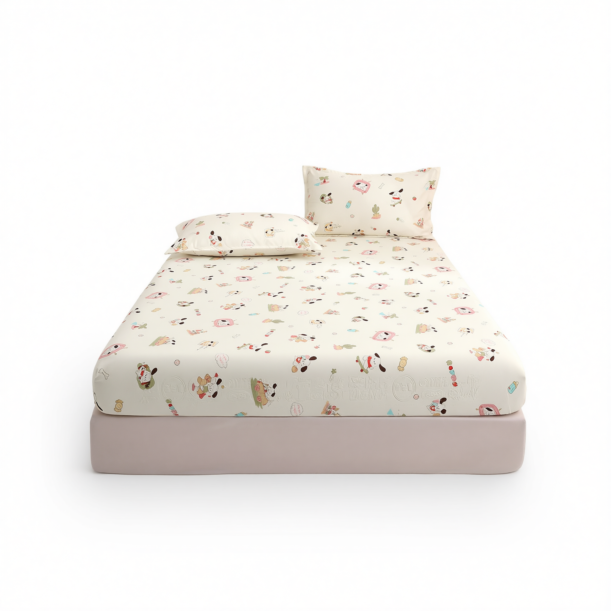 Yuan sheng home textiles Cartoon Dog Fitted Sheet. Blue cat 150cm/190cm thin view 2