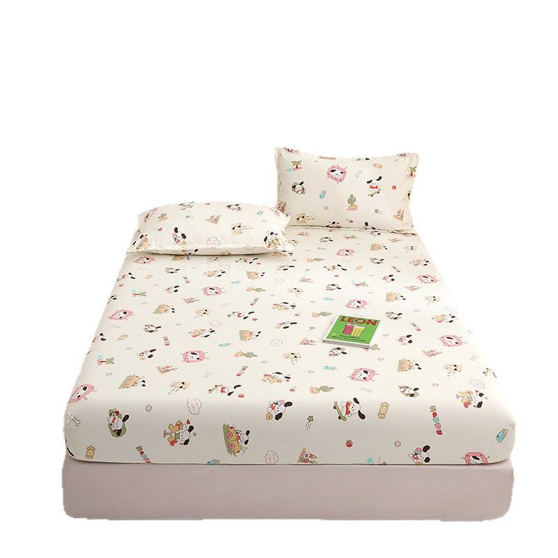 Yuan sheng home textiles Cartoon Dog Fitted Sheet. Cartoon white bear view 3