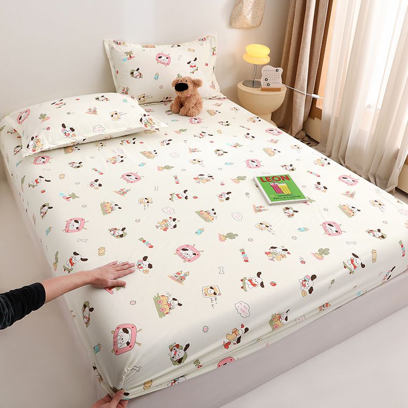 Yuan sheng home textiles Cartoon Dog Fitted Sheet. Cartoon white bear view 2