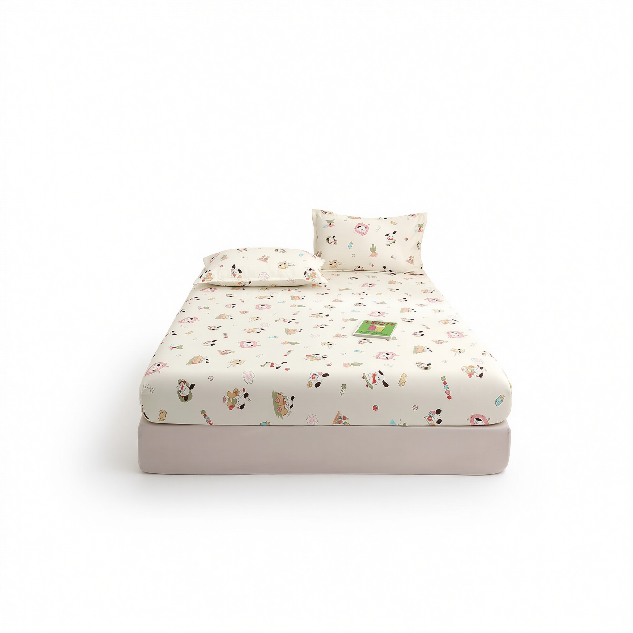 Yuan sheng home textiles Cartoon Dog Fitted Sheet. Cartoon white bear view 2