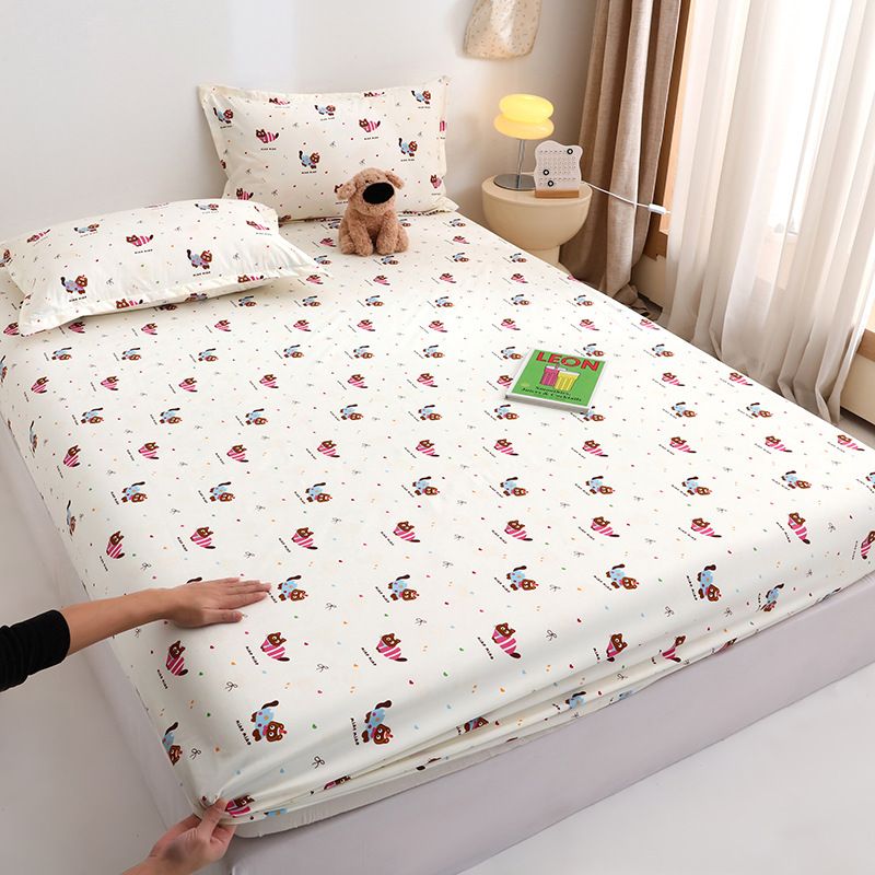 Yuan sheng Home Textiles Pure Cotton Cartoon Dog Sheet Blue cat 150*200cm view 2