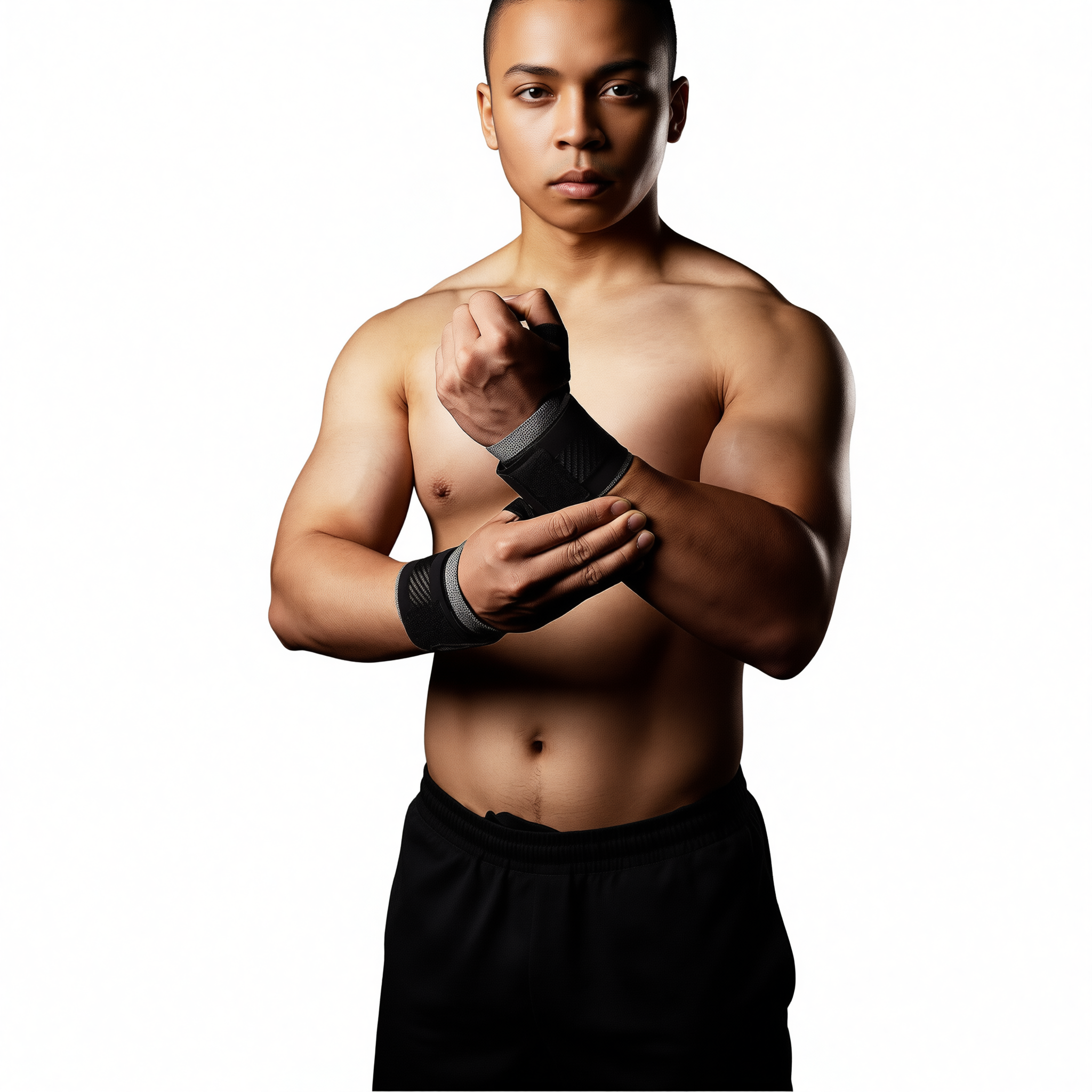 Wrist Support Brace Adjustable Compression Double Straps Double strap pressure view 2