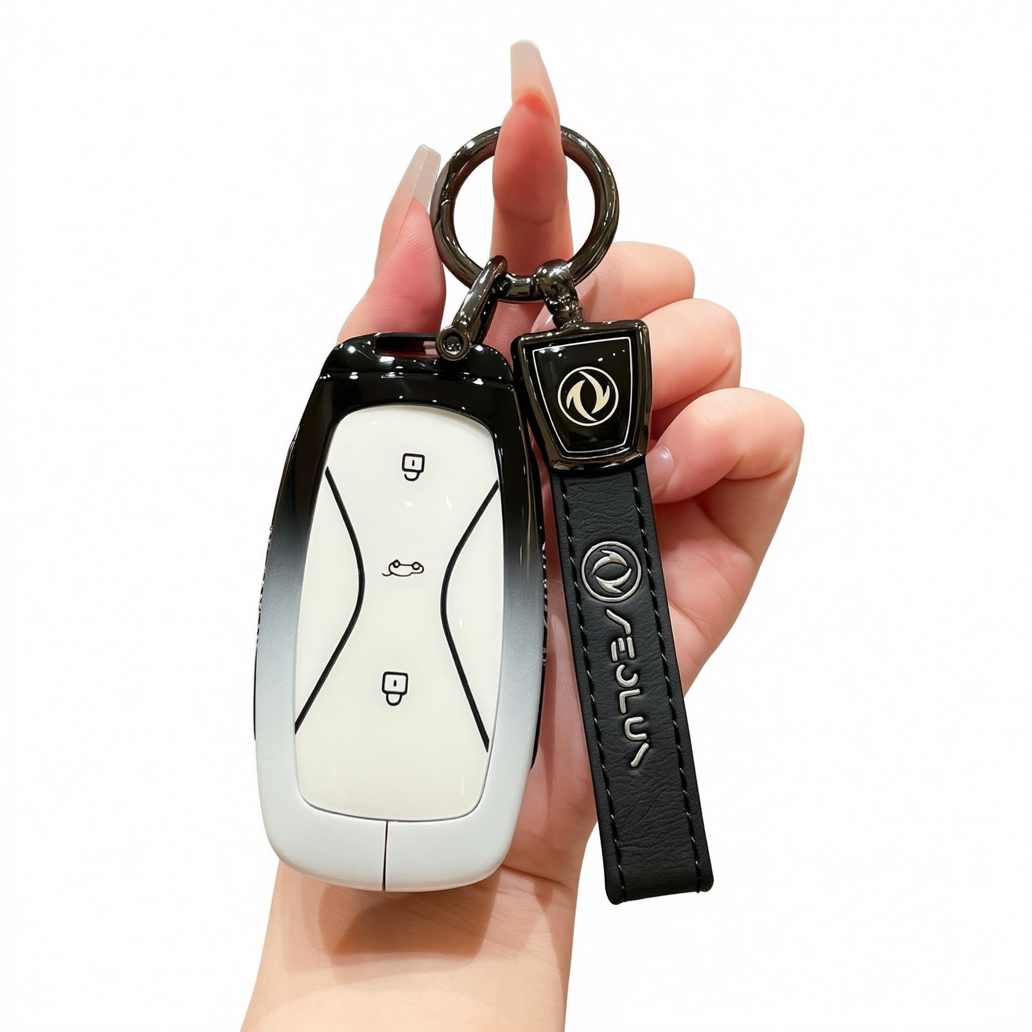 Fragrant Car Aeolus L8 Key Cover Gradient Black White Standard Option b — image 1
