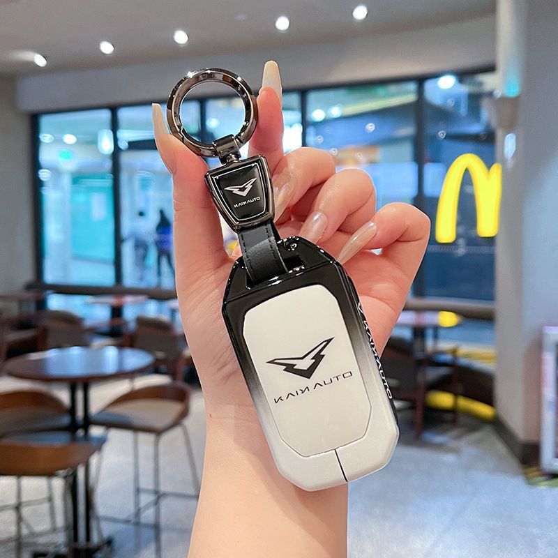 Kaiyi Kunlun Car Key Cover Gradient Black White Standard Type a gradient black view 5