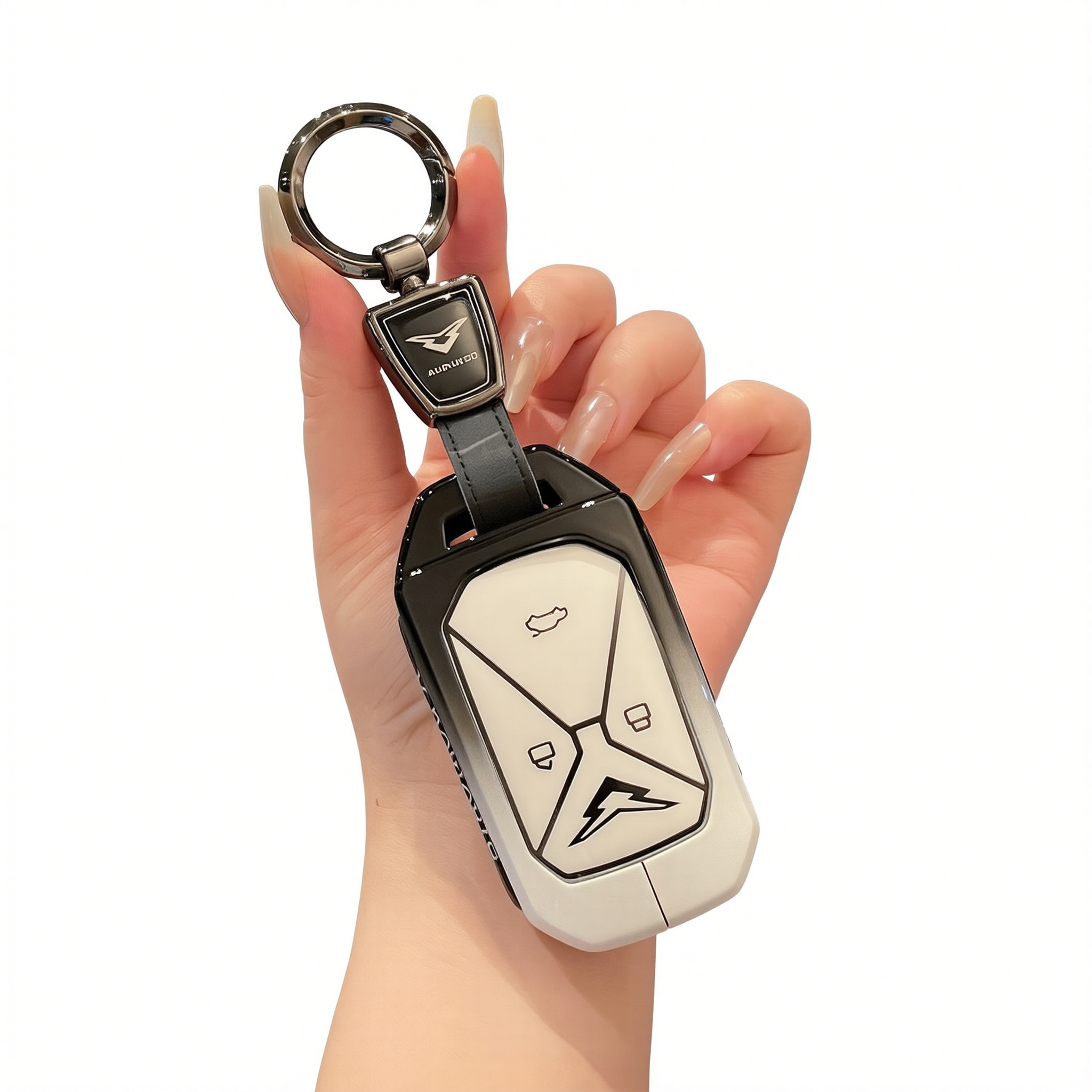 Kaiyi Kunlun Car Key Cover Gradient Black White Standard Type a gradient black — image 1