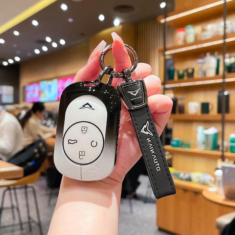 Kaiyi Kunlun Car Key Cover Gradient Black White Standard C style gradient view 3