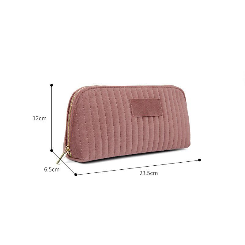 Great Velvet Travel Storage Bag Makeup Organizer Dirty pink