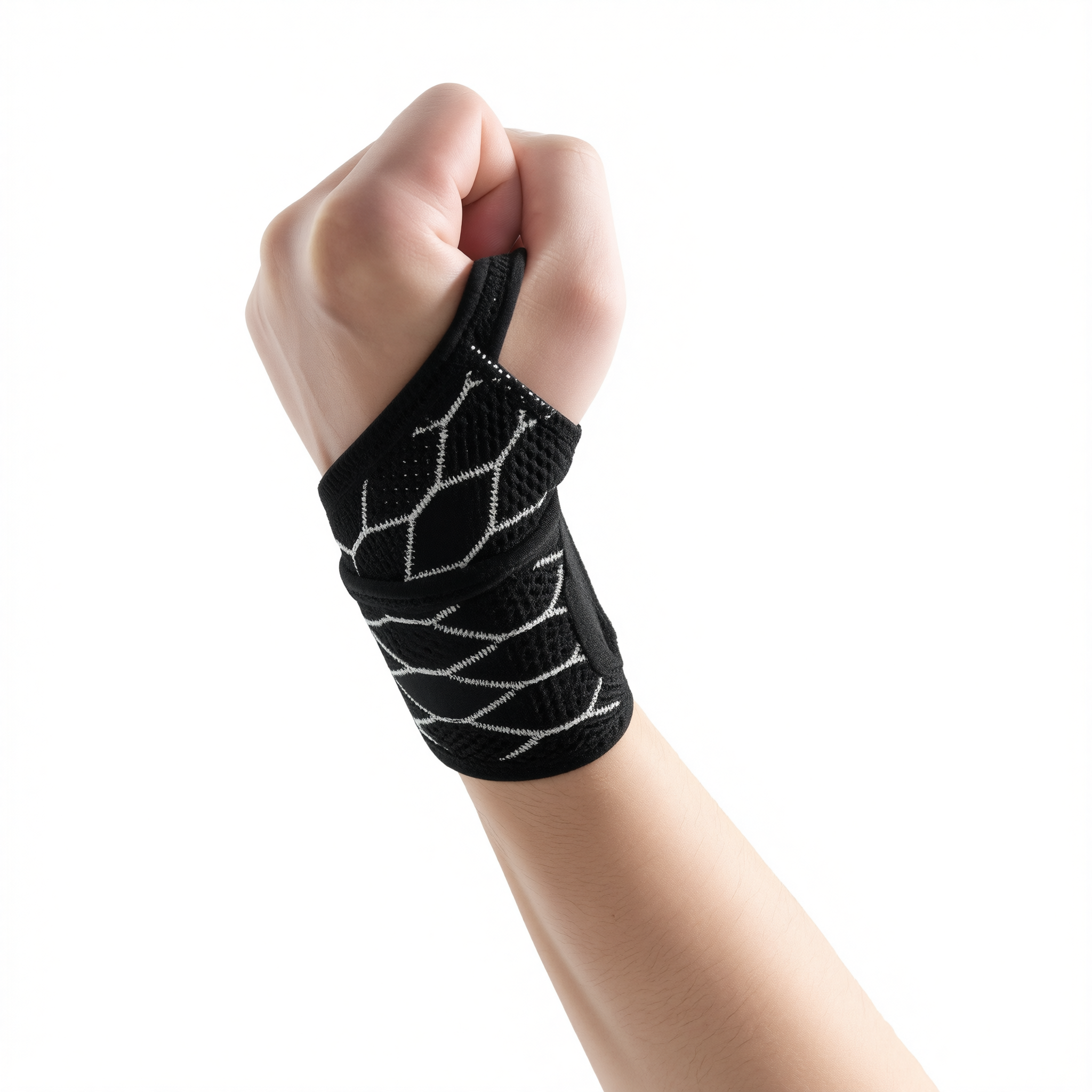 Sports Wristband Compression Sweat Band Classic gray - one pair [breathable view 2