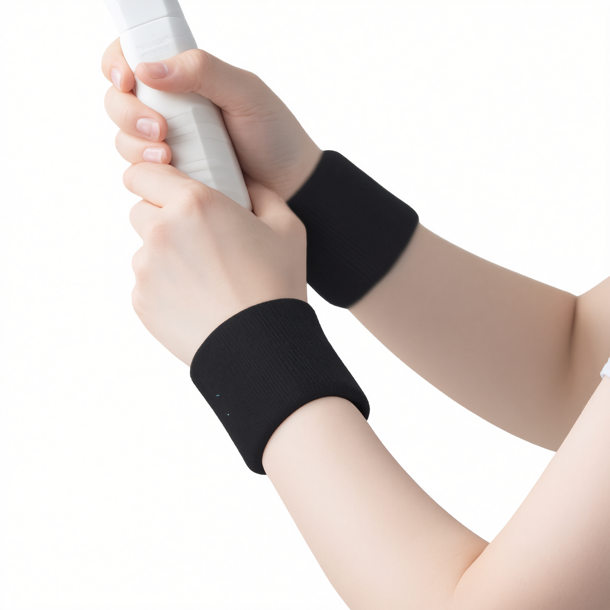 Thickened Wristbands Polyester Basketball Training Calm black-[high elasticity