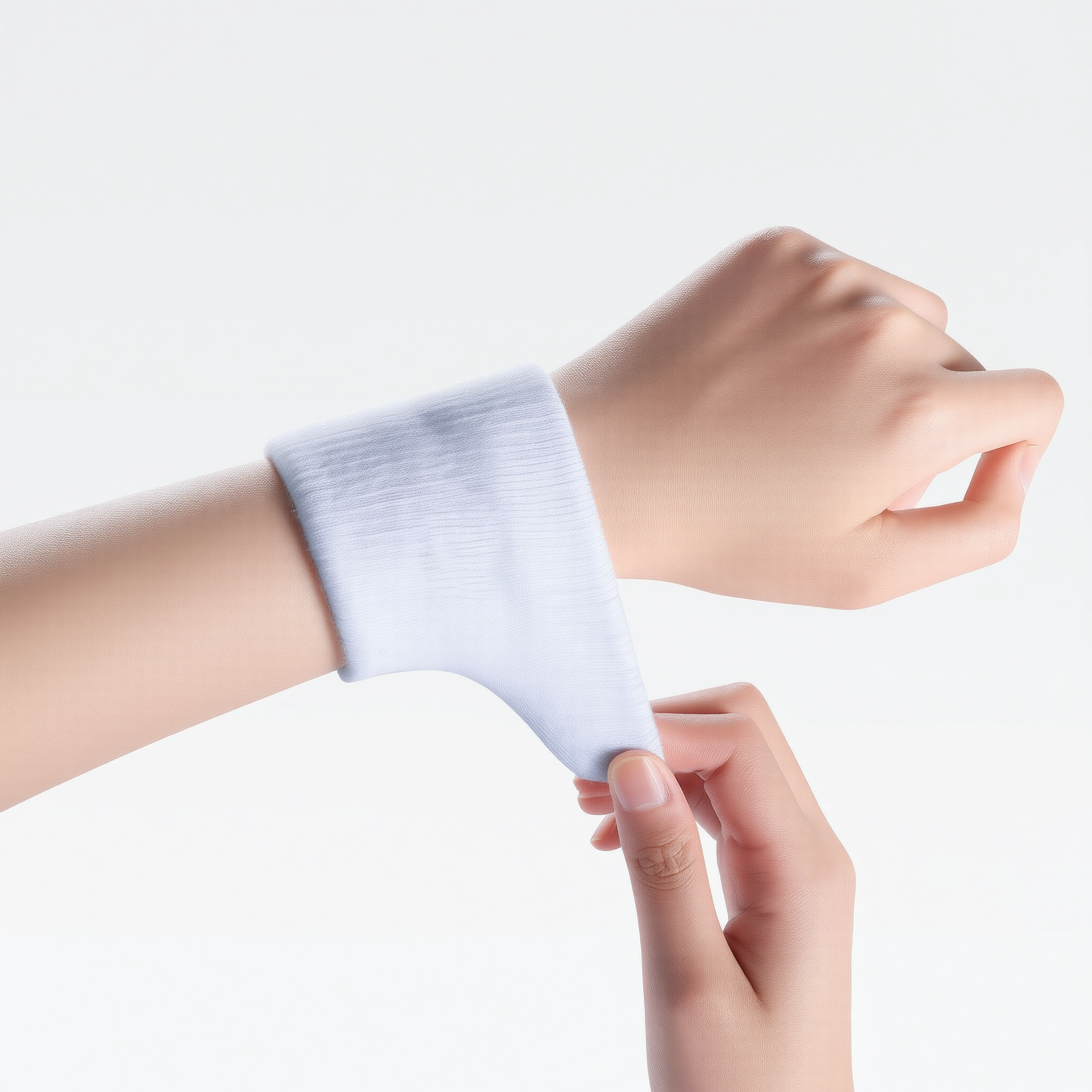 Thickened Wristbands Polyester Basketball Training Moonlight gray-[high elasticity view 4