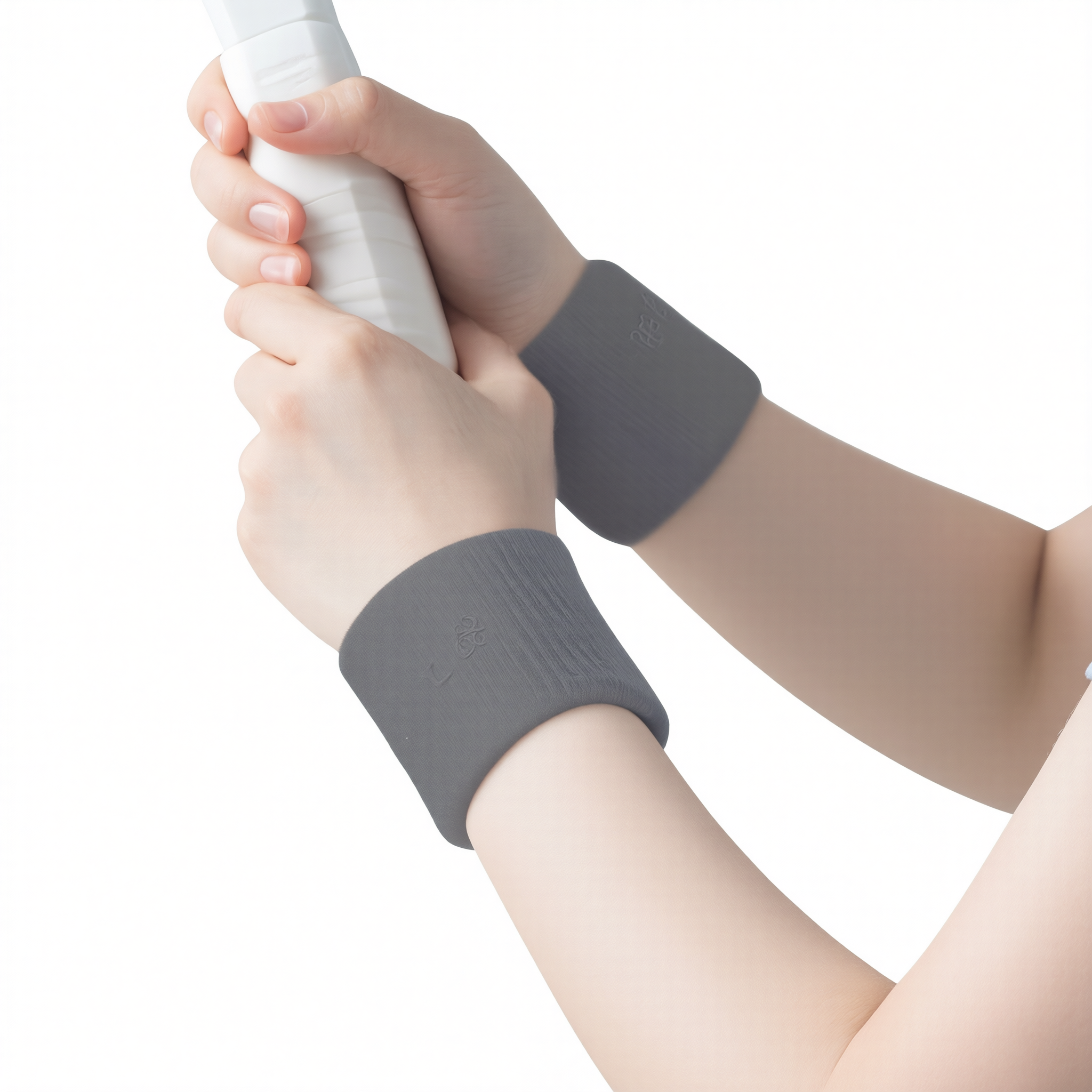 Thickened Wristbands Polyester Basketball Training Moonlight gray-[high elasticity