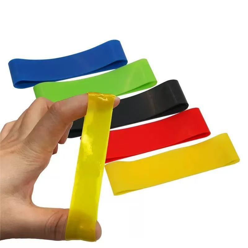 Foot Wake Latex Finger Resistance Band Set 2-30lbs Green finger pull ring arch view 3