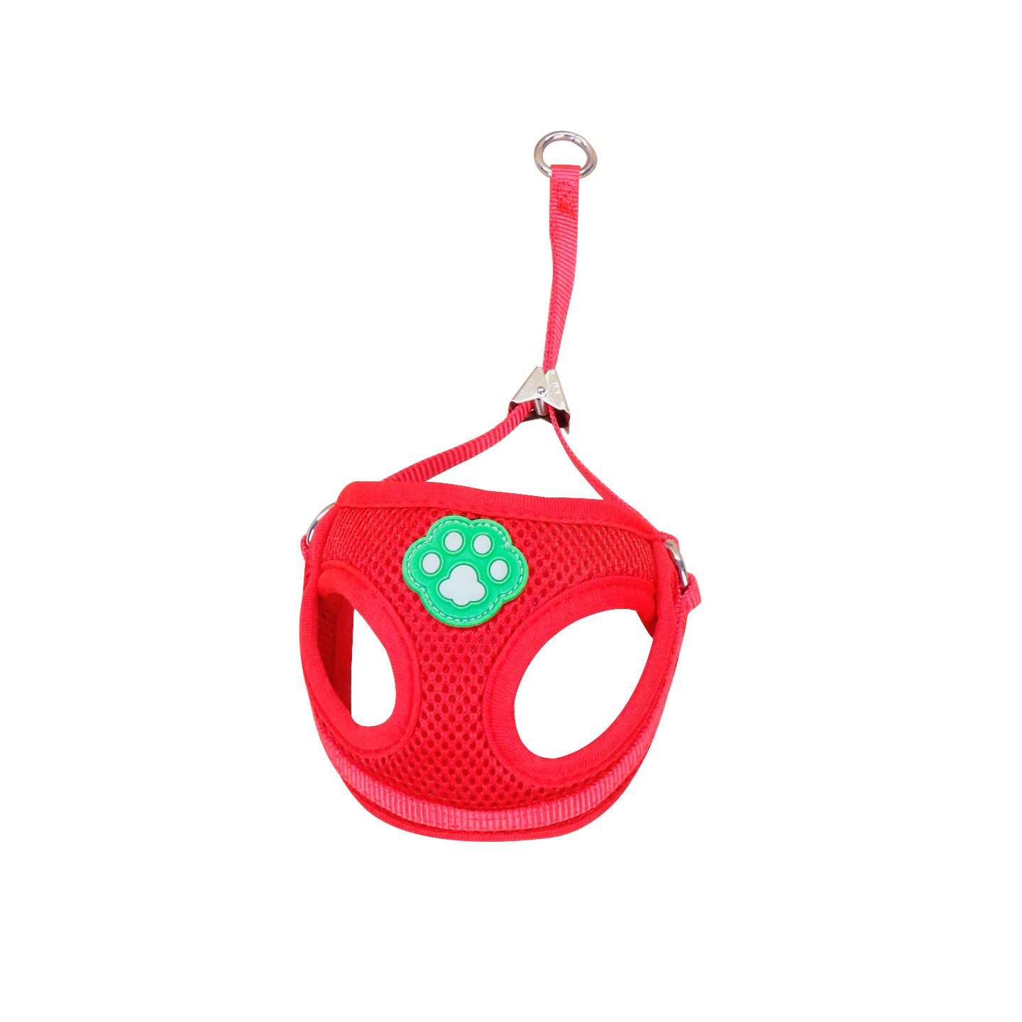 Zichen Vest Style Dog Leash Harness Polyester Red (single chest harness)