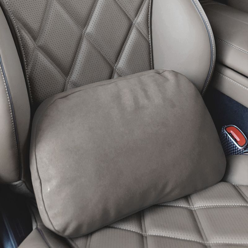 Car Seat Cushion Suede Lumbar Neck Pillow Other Truffle brown - lumbar support — image 1