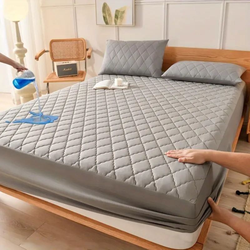 Waterproof Brushed Polyester Fitted Sheet Mattress grey 140*200cm [single