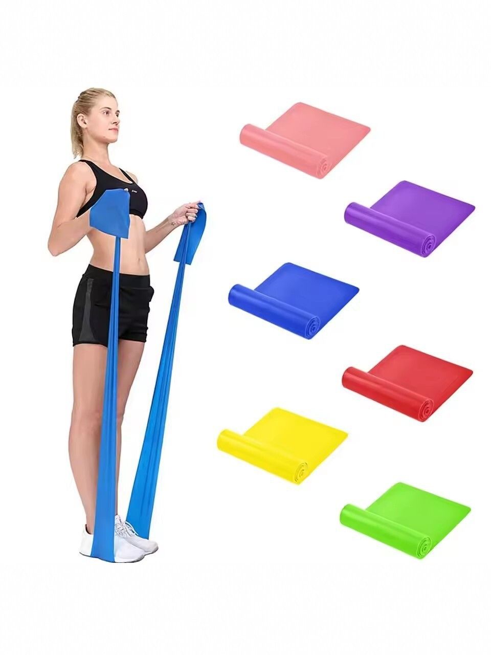Resistance Band QZE Rubber 1.5m 1.5m resistance sheet [red] view 2