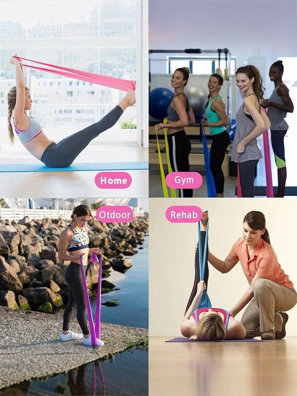 Resistance Band QZE Rubber 1.5m 1.5m piece of resistance sheet [random color] view 5