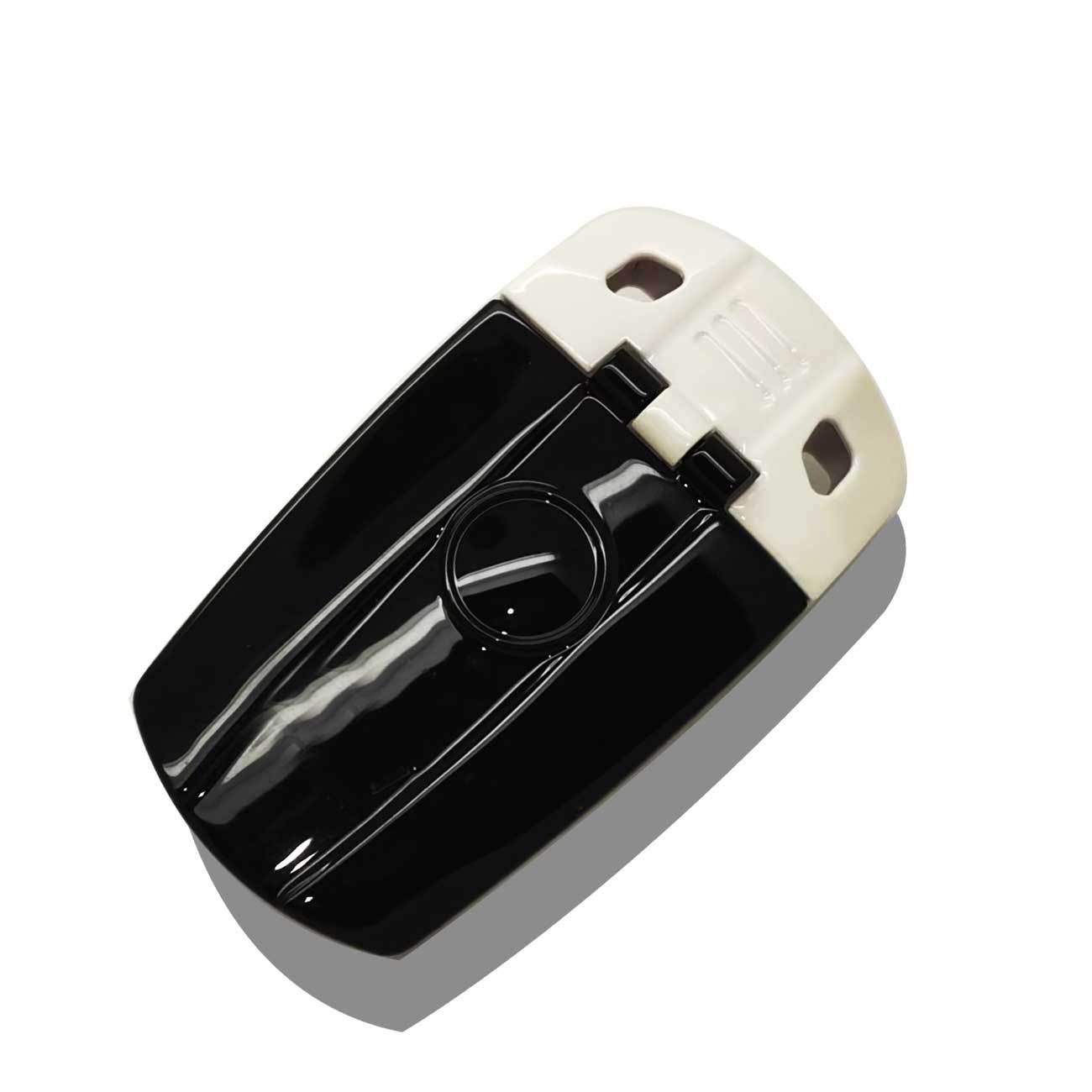 Car Jazz BMW Key Case ABS Shell Black shell with white head cover — image 1
