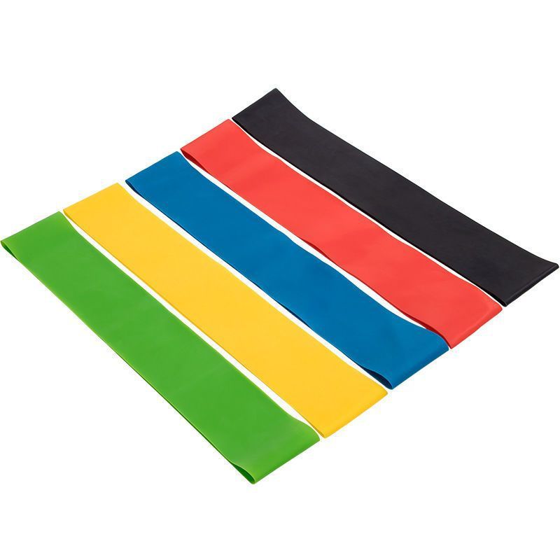 QZE TPE Yoga Resistance Loop Band 10lbs Colorful five-piece set [unlabeled] view 3