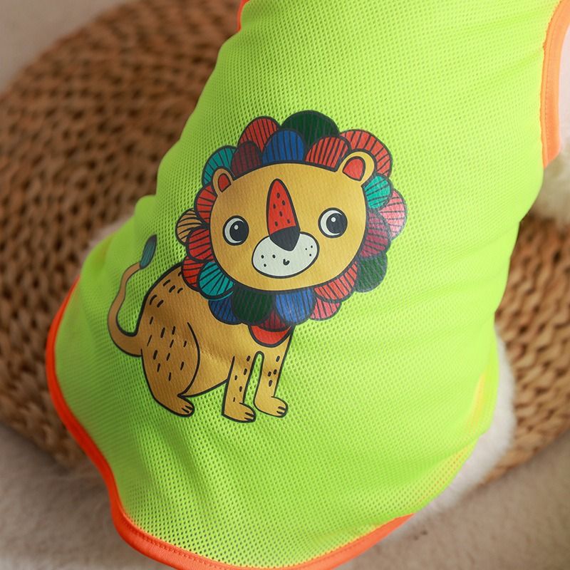 Pet Mesh Vest Polyester Trendy Cartoon Style Mesh vest-crocodile XL view 4