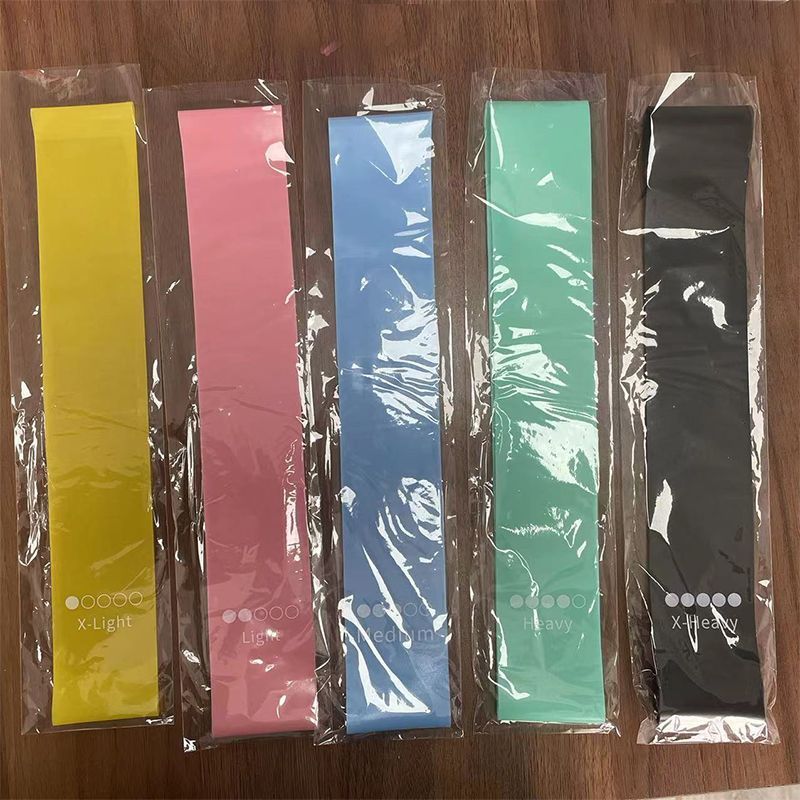 Yoga Resistance Bands Loop TPE QZE 10LB Maca color series [a set of five pieces] view 2
