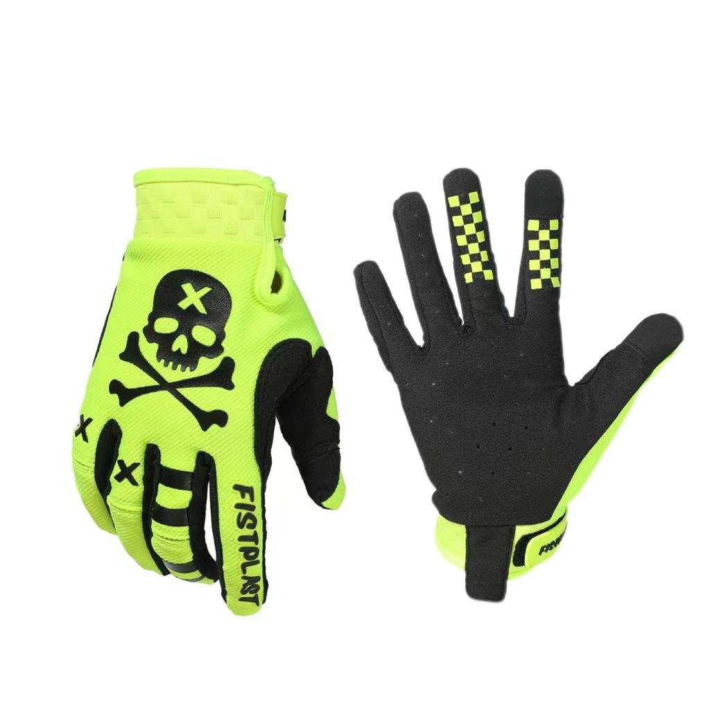 fistplast Motorcycle Gloves Full Finger Breathable. Fluorescent green