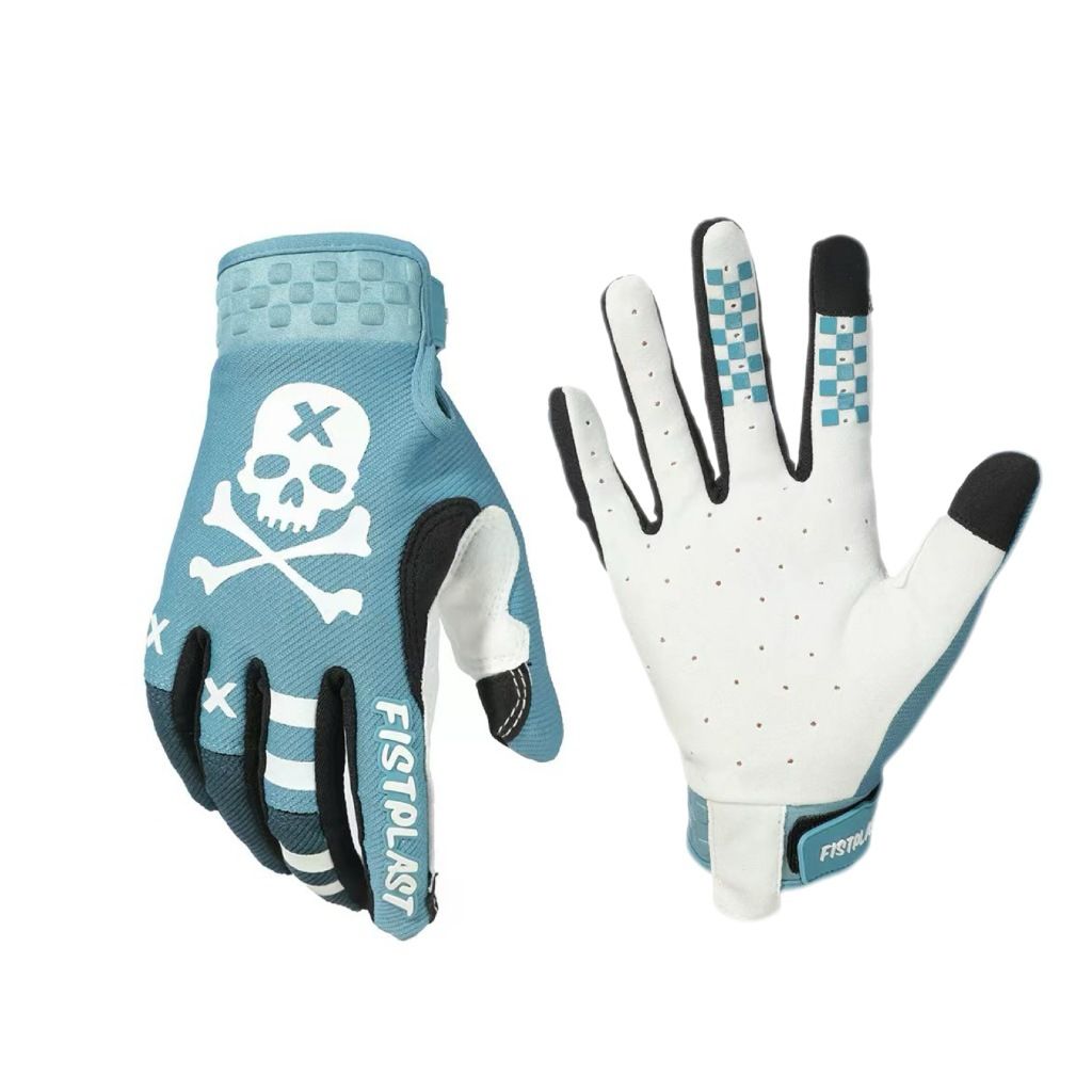 fistplast Motorcycle Gloves Full Finger Breathable. Light blue XL