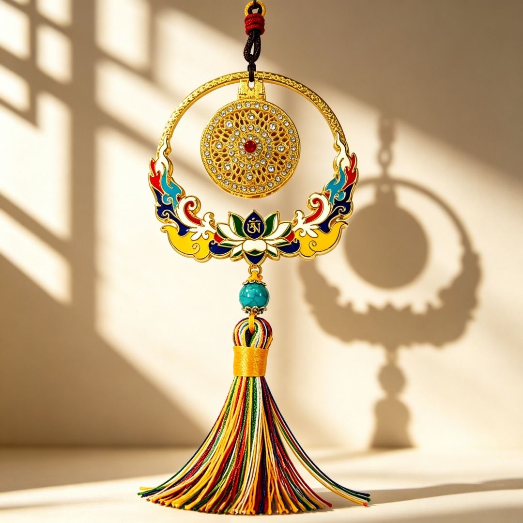 Chinese Style Alloy Car Pendant Ornament [diamond guanyin] car ornaments view 2