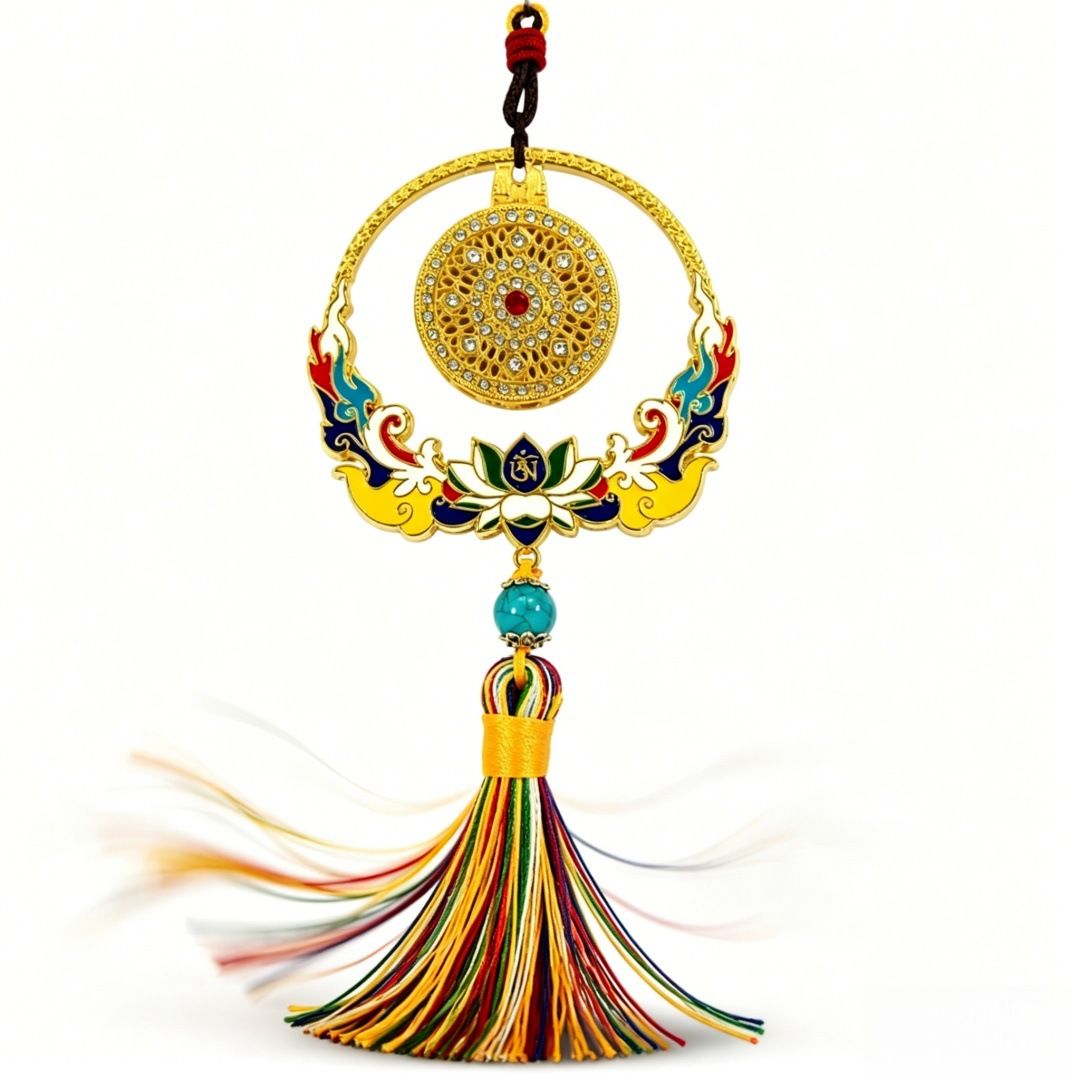 Chinese Style Alloy Car Pendant Ornament [diamond guanyin] car ornaments view 3