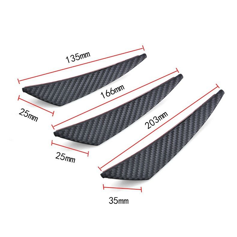 Ningzhi Anti-Scratch Bumper Strip PVC Black 6 Pack Black (pack of 6 small view 3