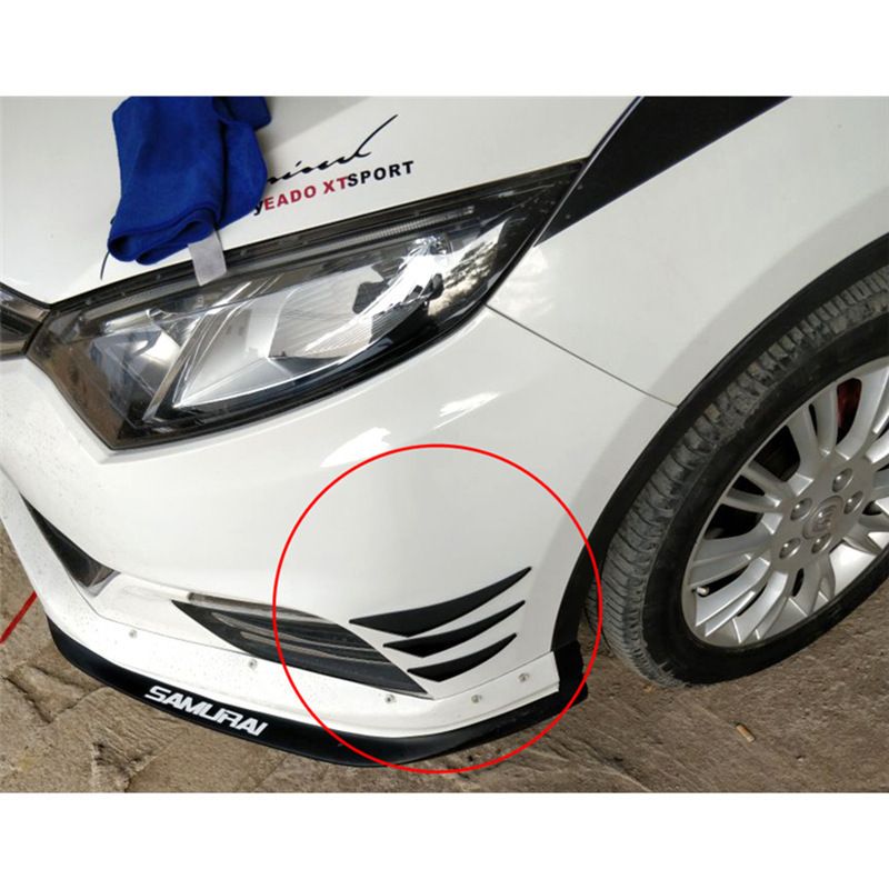 Ningzhi Anti-Scratch Bumper Strip PVC Black 6 Pack Carbon fiber pattern (6 view 2