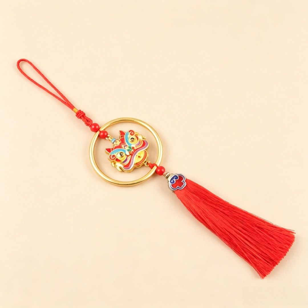 Car Pendant Lion Dance Alloy Ornament [diandian guanyin] car ornaments view 3