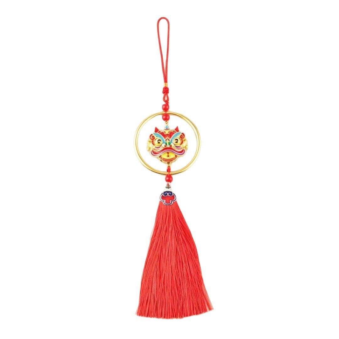 Car Pendant Lion Dance Alloy Ornament [eight treasures of diamonds] car ornaments view 5