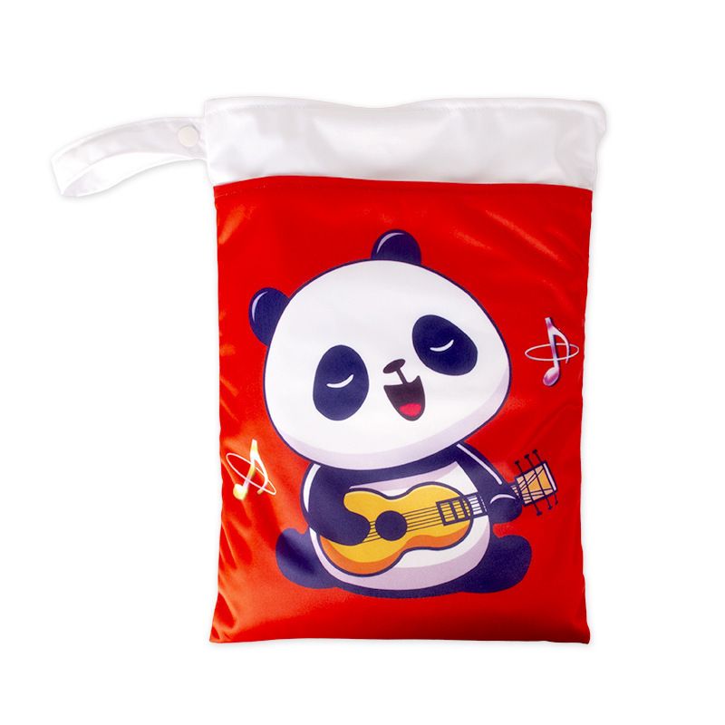 Cartoon Storage Hanging Bag Travel Dry Wet Separation Guitar bear 25cm*35cm