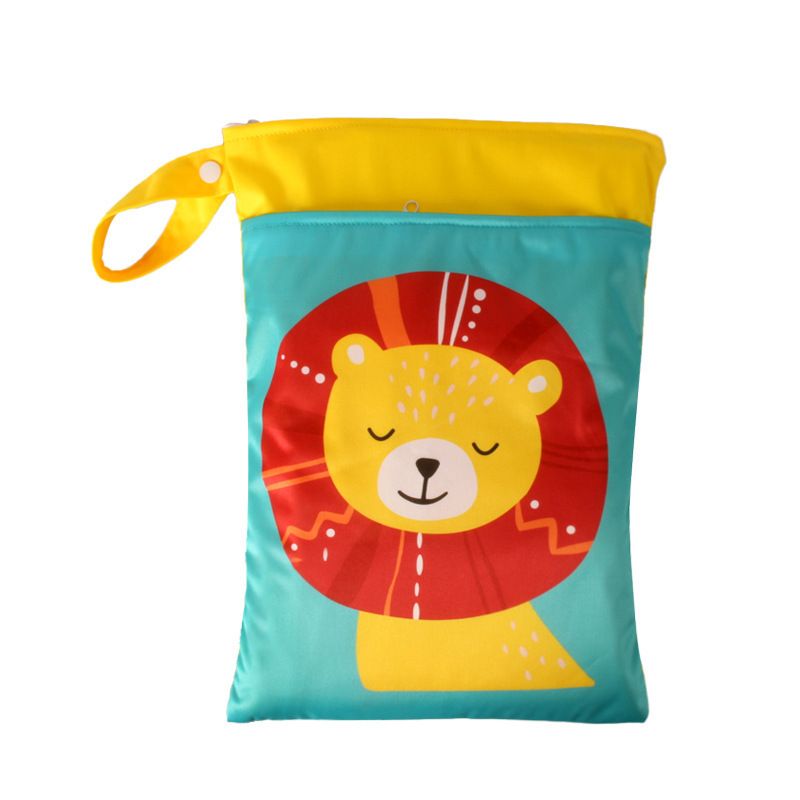 Cartoon Storage Hanging Bag Travel Dry Wet Separation Meditation lion