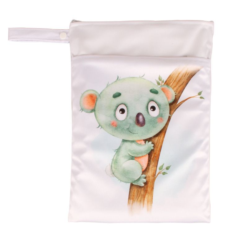 Cartoon Storage Hanging Bag Travel Dry Wet Separation Sloth 25cm*35cm (double