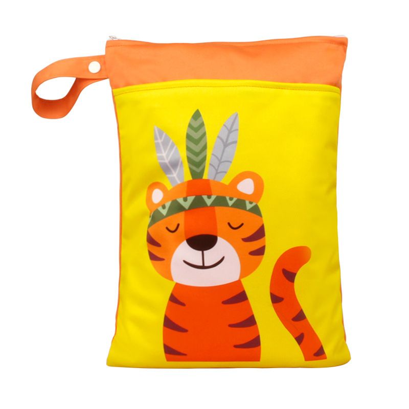 Cartoon Storage Hanging Bag Travel Dry Wet Separation Chief tiger 25cm*35cm