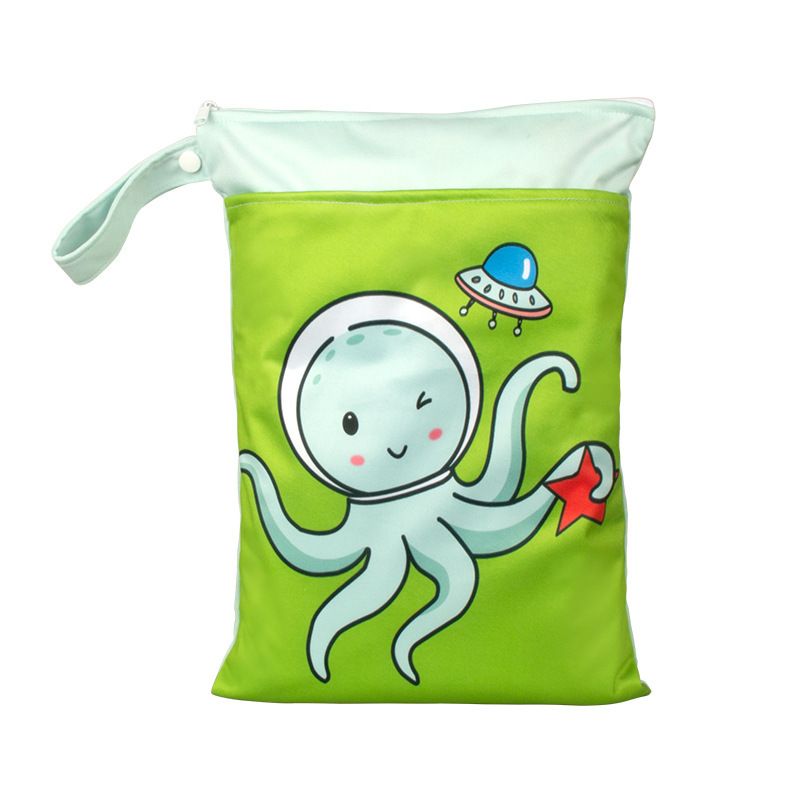 Cartoon Storage Hanging Bag Travel Dry Wet Separation Octopus 25cm*35cm