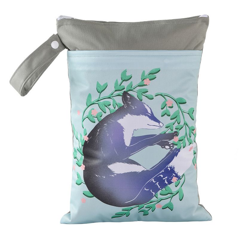 Cartoon Storage Hanging Bag Travel Dry Wet Separation DWST62 25cm*35cm (double