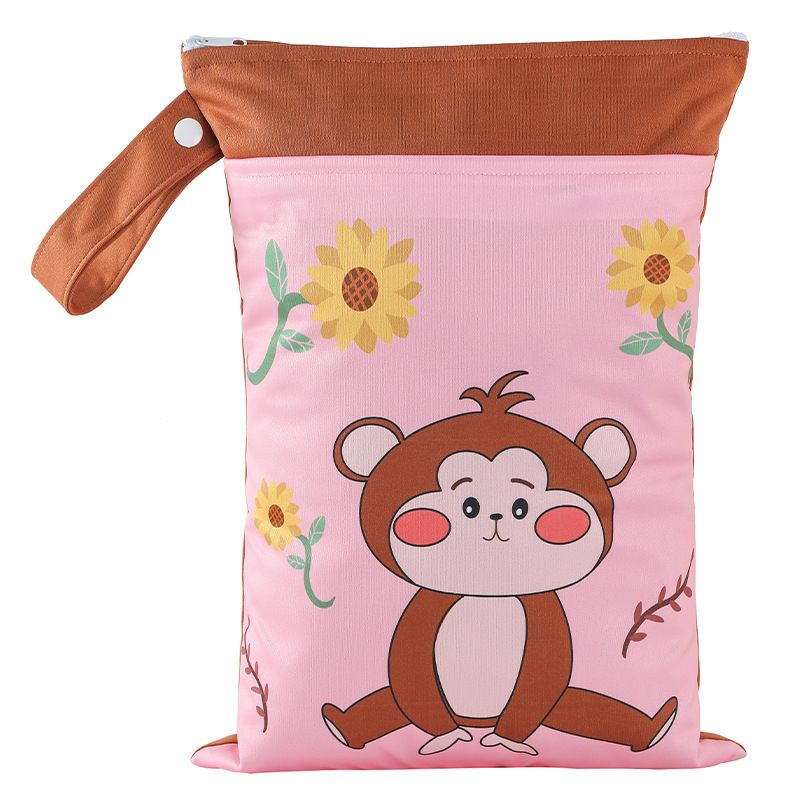 Cartoon Storage Hanging Bag Travel Dry Wet Separation DWST58 25cm*35cm (double