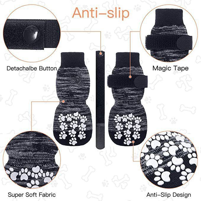 Dog Socks Anti Slip Cotton Large Size view 2