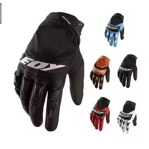 Lohas Nylon Bicycle Gloves Long Style Wear Resistant Red view 2