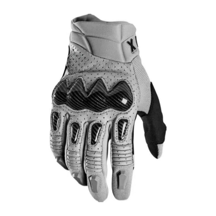 Fis Carbon Fiber Leather Anti Slip Motorcycle Gloves Orange view 2