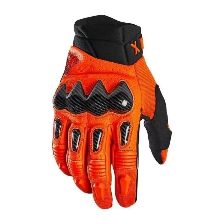 Fis Carbon Fiber Leather Anti Slip Motorcycle Gloves Black view 2