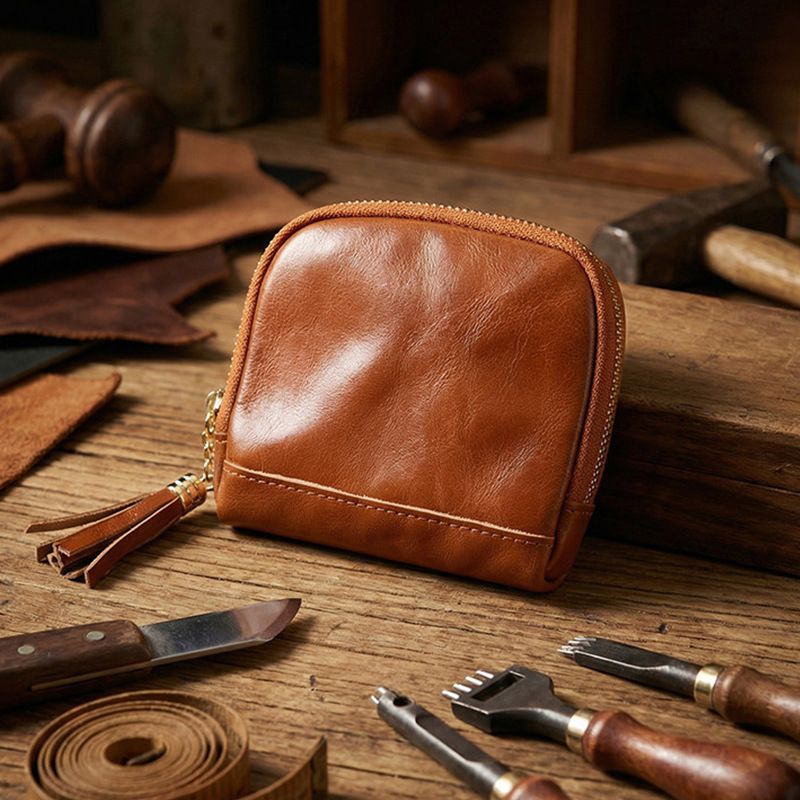 Genuine Leather Storage Bag Vegetable Tanned Travel. Vegetable tanned view 2