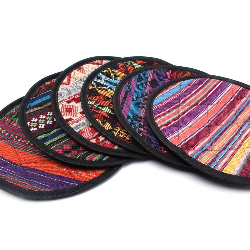 Pot Mat Retro Round Kitchen Insulation Holder Retro style-pot holder view 4
